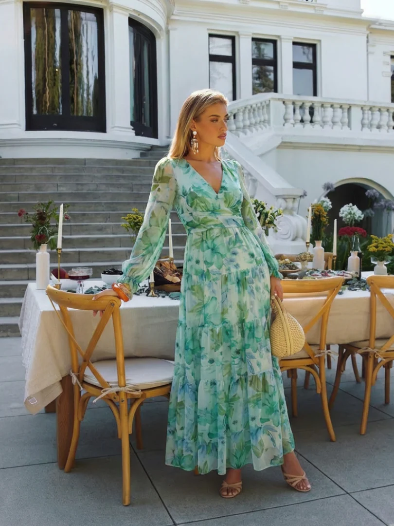 Althea | Long Sleeve Floral Maxi Dress - Image 13