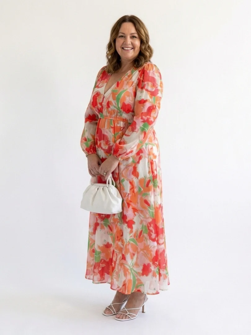 Althea | Long Sleeve Floral Maxi Dress - Image 6