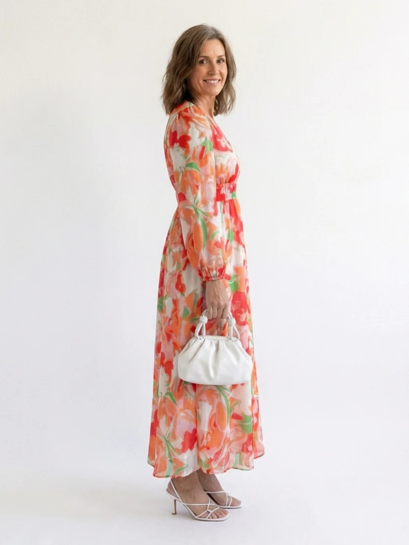 Althea | Long Sleeve Floral Maxi Dress - Image 7