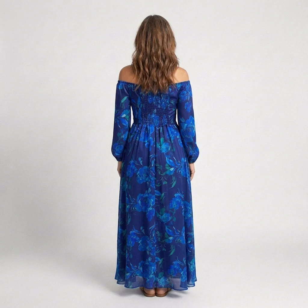 Aspen | Off Shoulder Floral Maxi Dress - Image 3