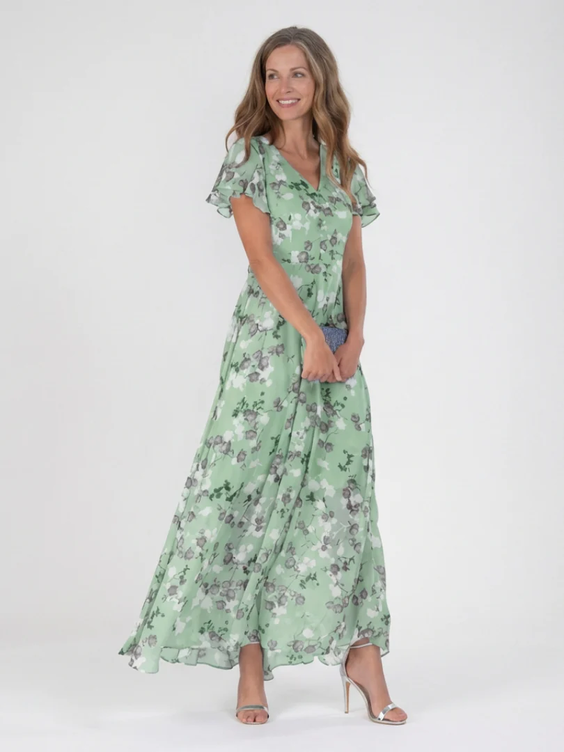Ismeria | Floral Chiffon Maxi Dress - Image 4