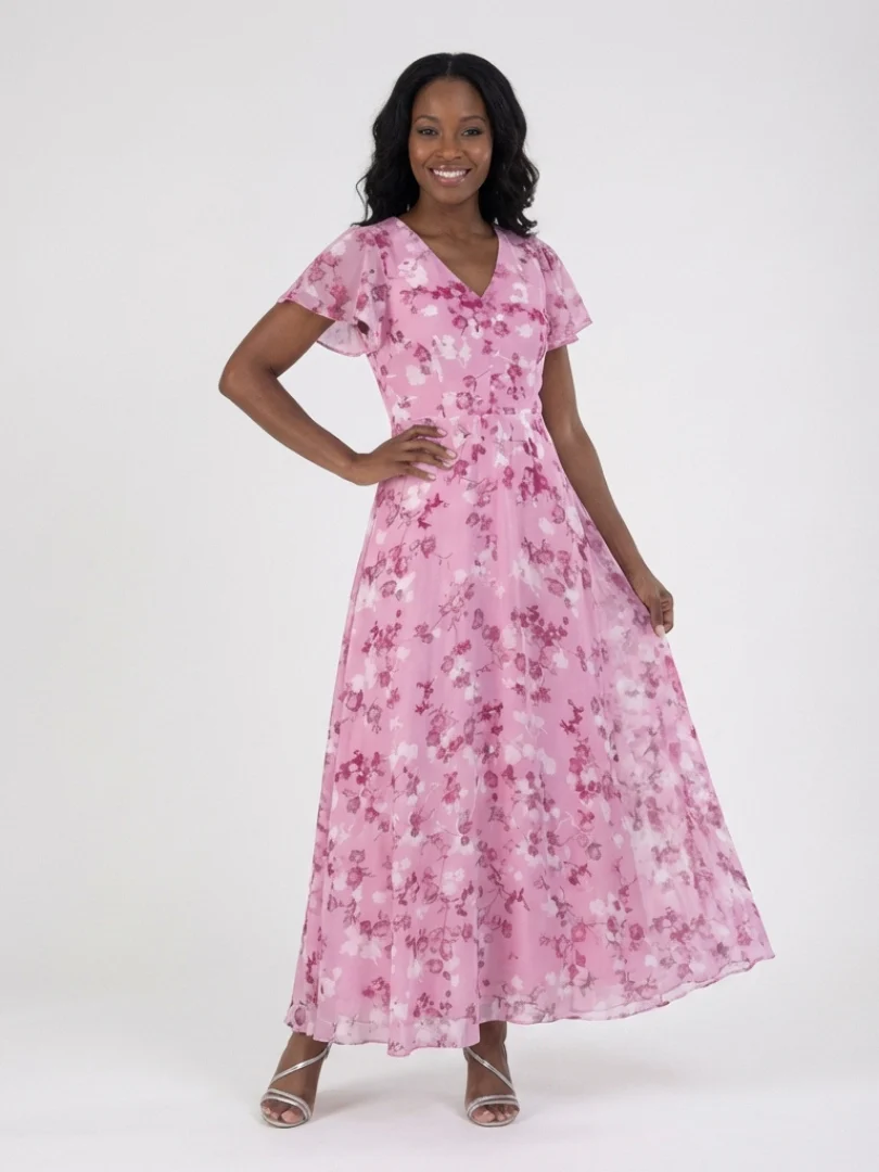 Ismeria | Floral Chiffon Maxi Dress - Image 7