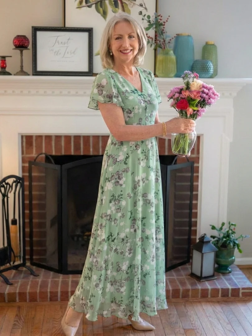 Ismeria | Floral Chiffon Maxi Dress - Image 8