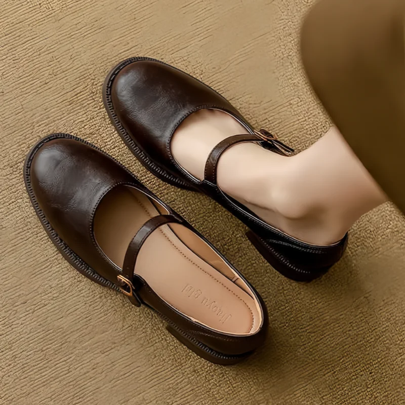 Belle | Timeless Leather Mary Jane Comfort Shoes - Image 5