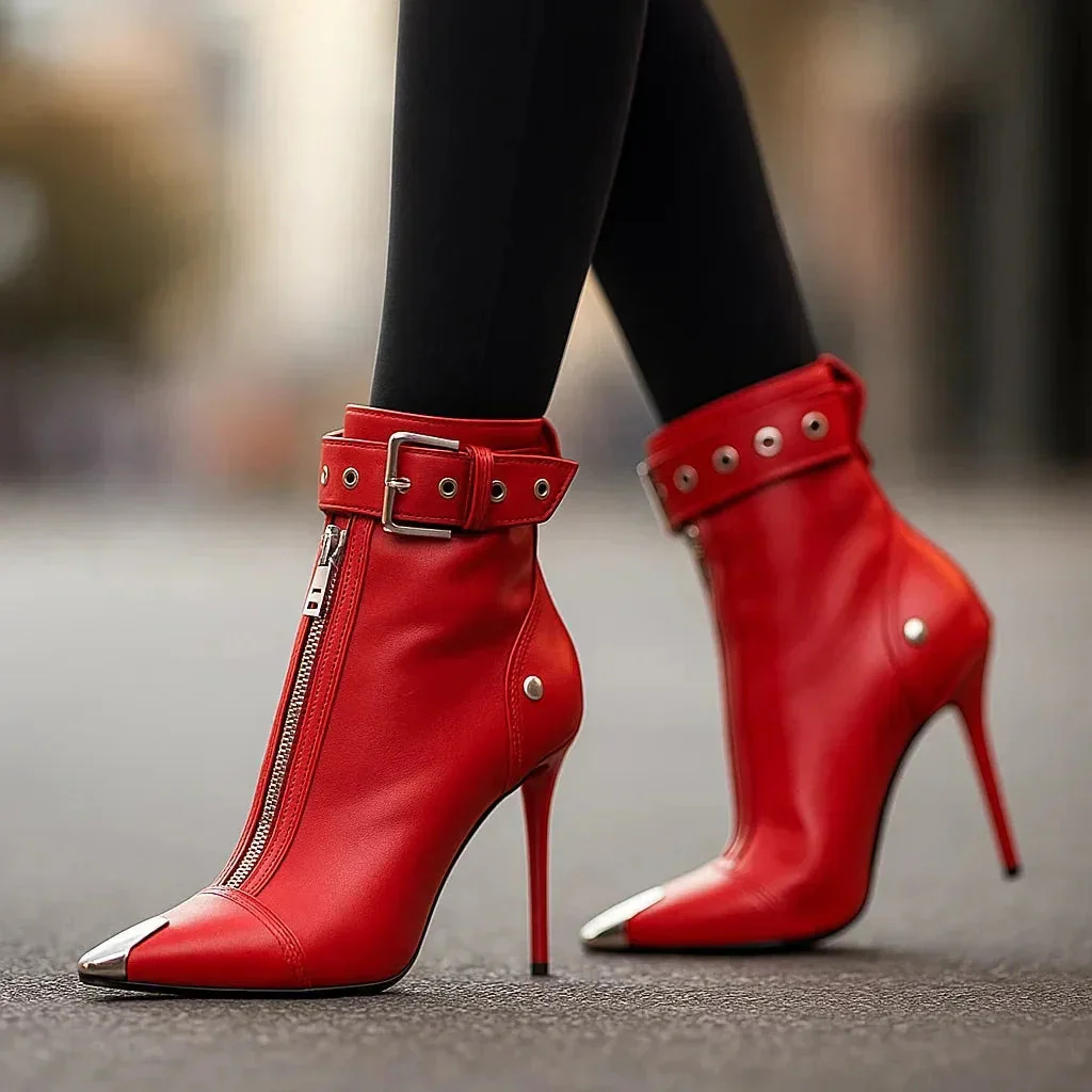 LYLA LEATHER ZIP-BOOTS - Image 3