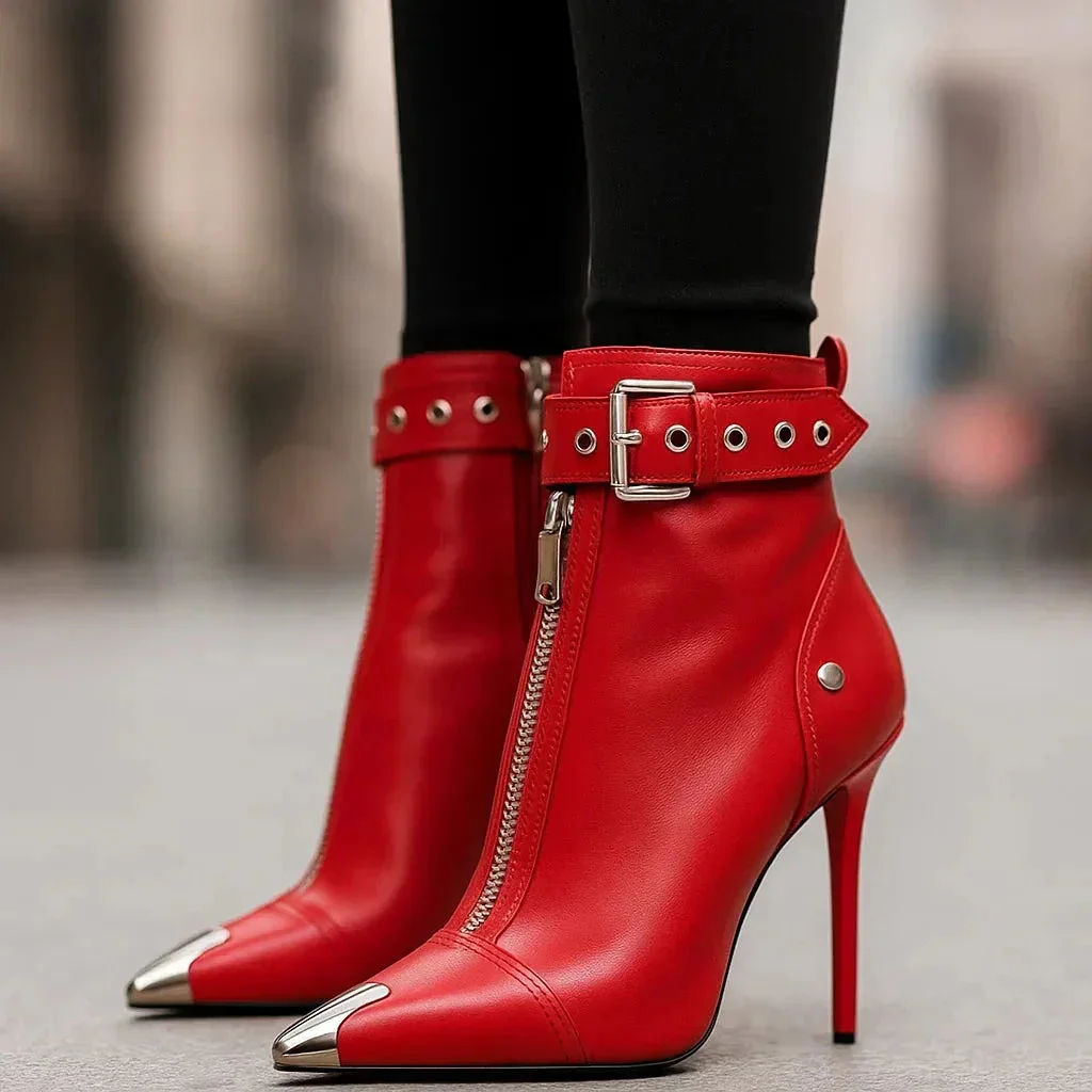 LYLA LEATHER ZIP-BOOTS - Image 4