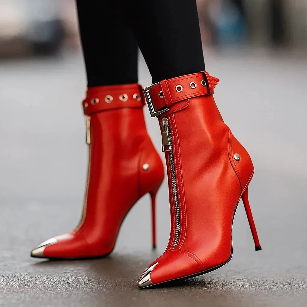 LYLA LEATHER ZIP-BOOTS - Image 5