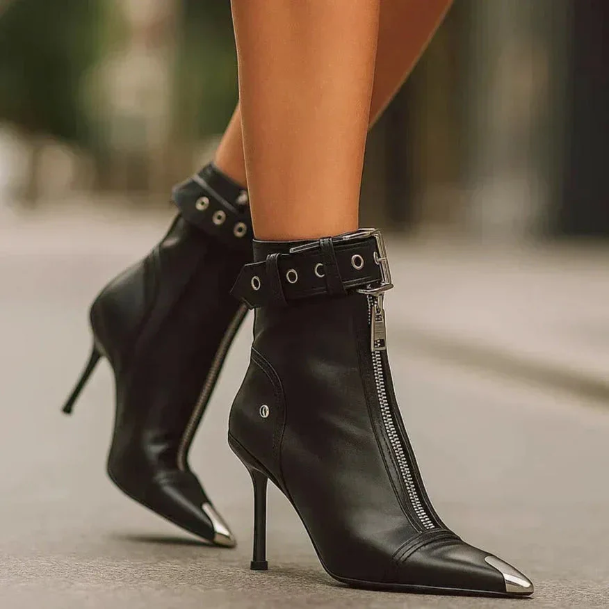 LYLA LEATHER ZIP-BOOTS - Image 7