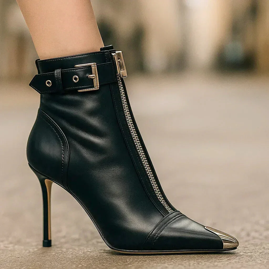 LYLA LEATHER ZIP-BOOTS - Image 8