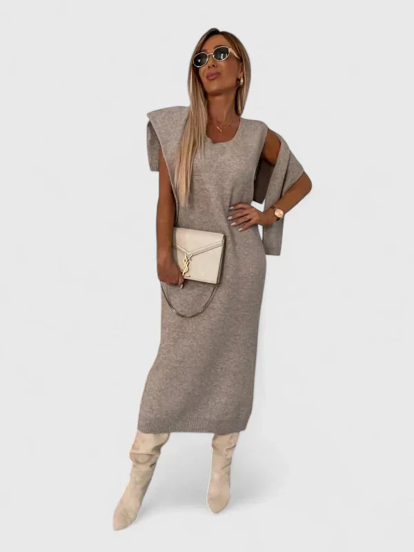 Chrystahl | Elegant Dress and Turtle Neck Sweater Set - Image 3
