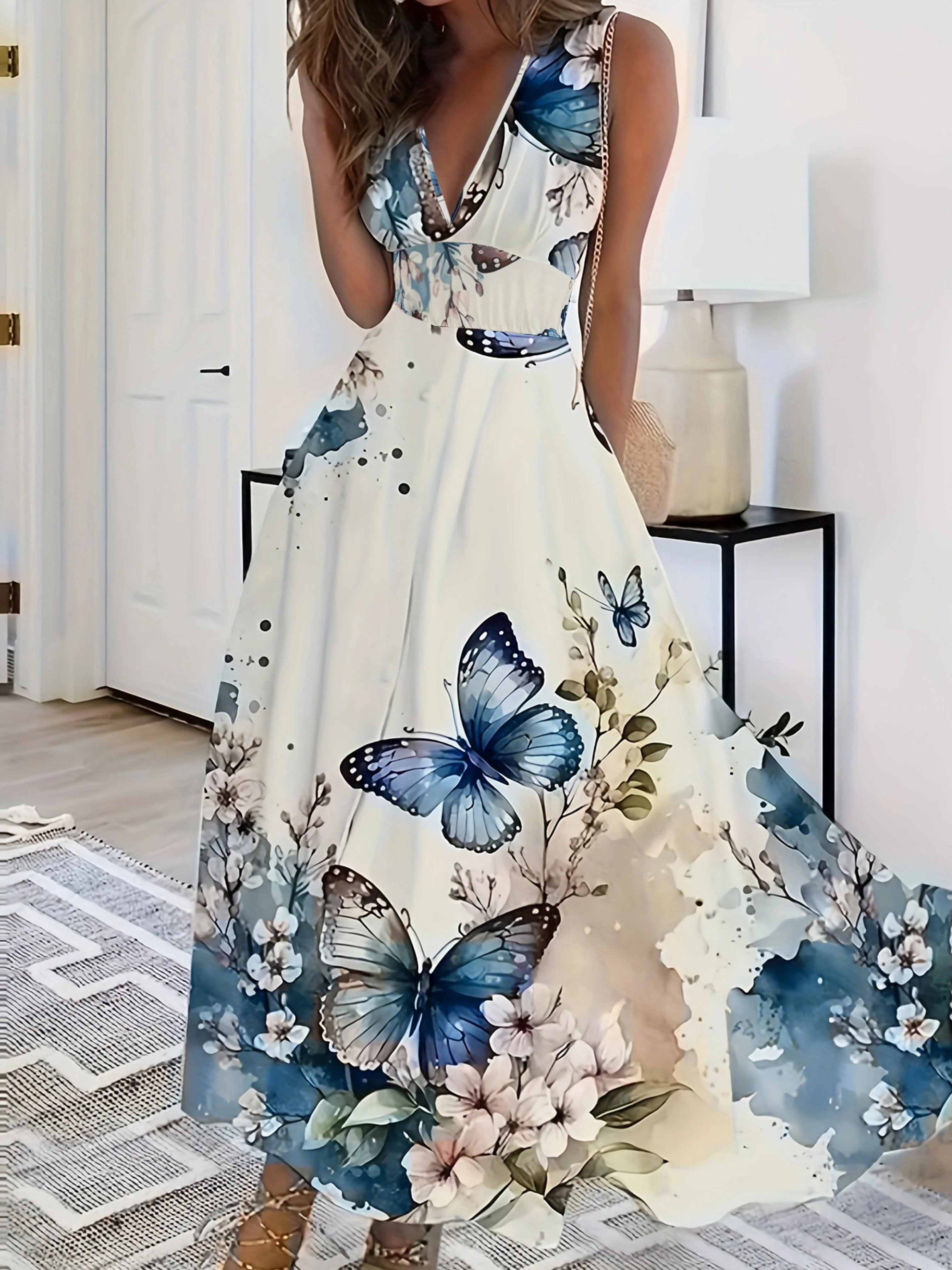 Boho Style Sleeveless Long Dress - Image 11