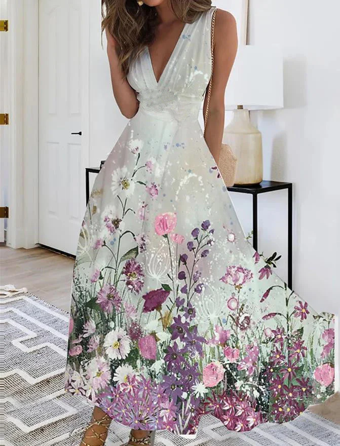 Boho Style Sleeveless Long Dress - Image 7