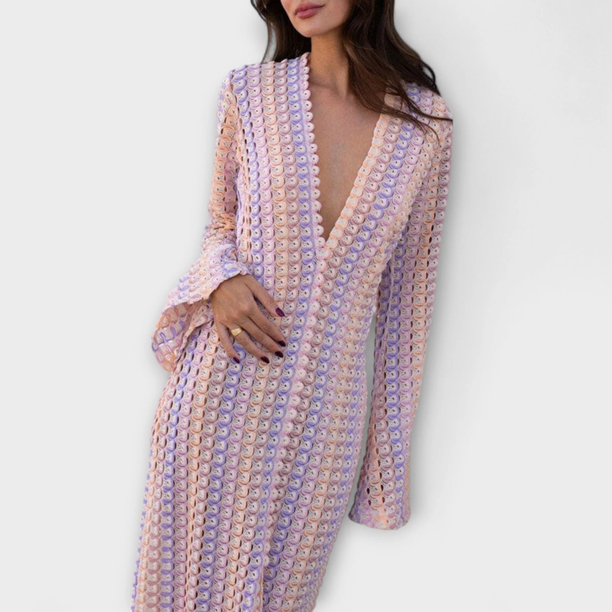 Elina – Maxi Dress with V-Neck and Vacation Flair - Image 11