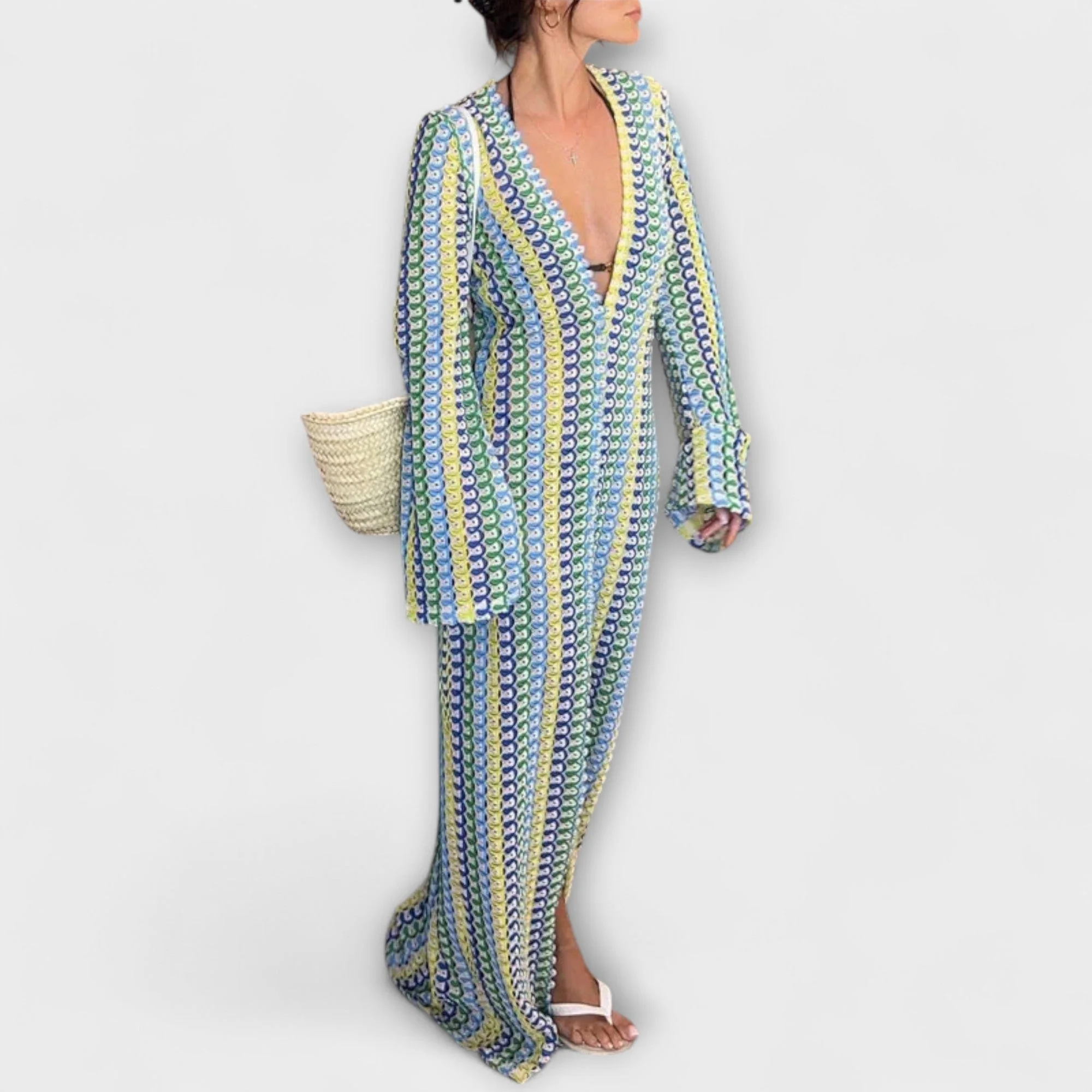 Elina – Maxi Dress with V-Neck and Vacation Flair - Image 6