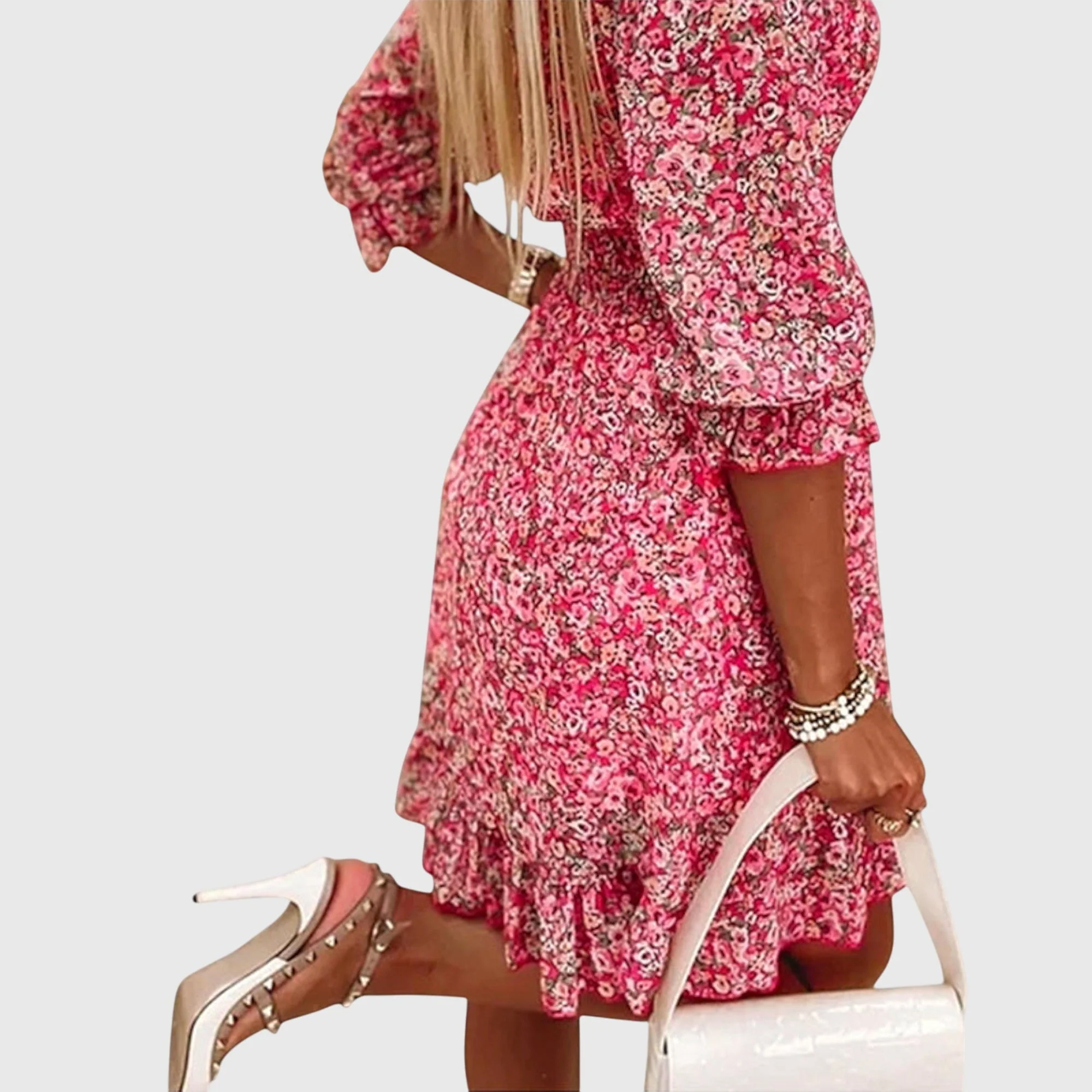 Elisa™ | Floral Puff Sleeve Dress - Image 7