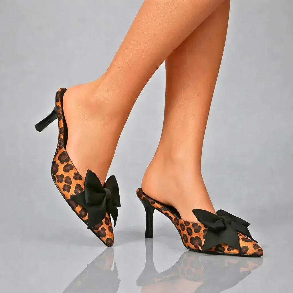 SIENNA LEOPARD BOW HEELS - Image 8