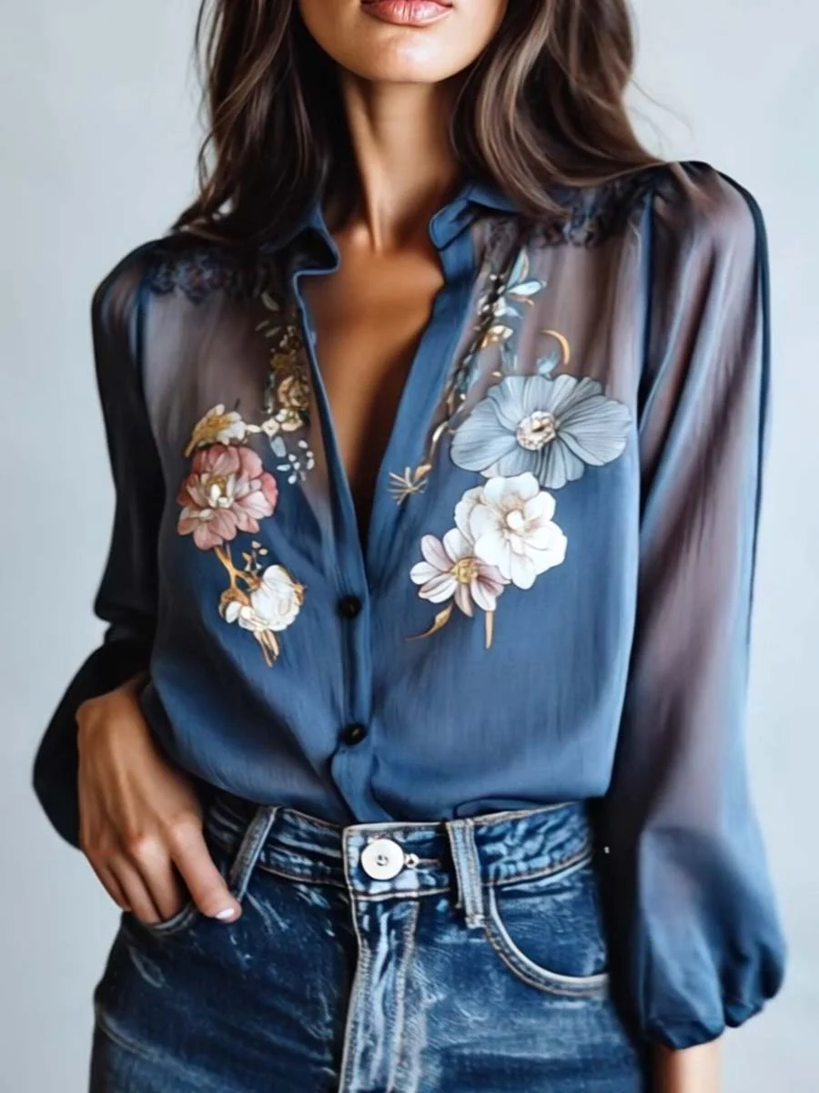 Floral Boho Chic Women's Blouse - Image 8