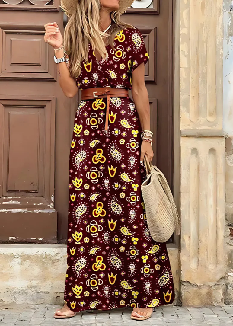 Flowy Bohemian Long Dress - Image 7