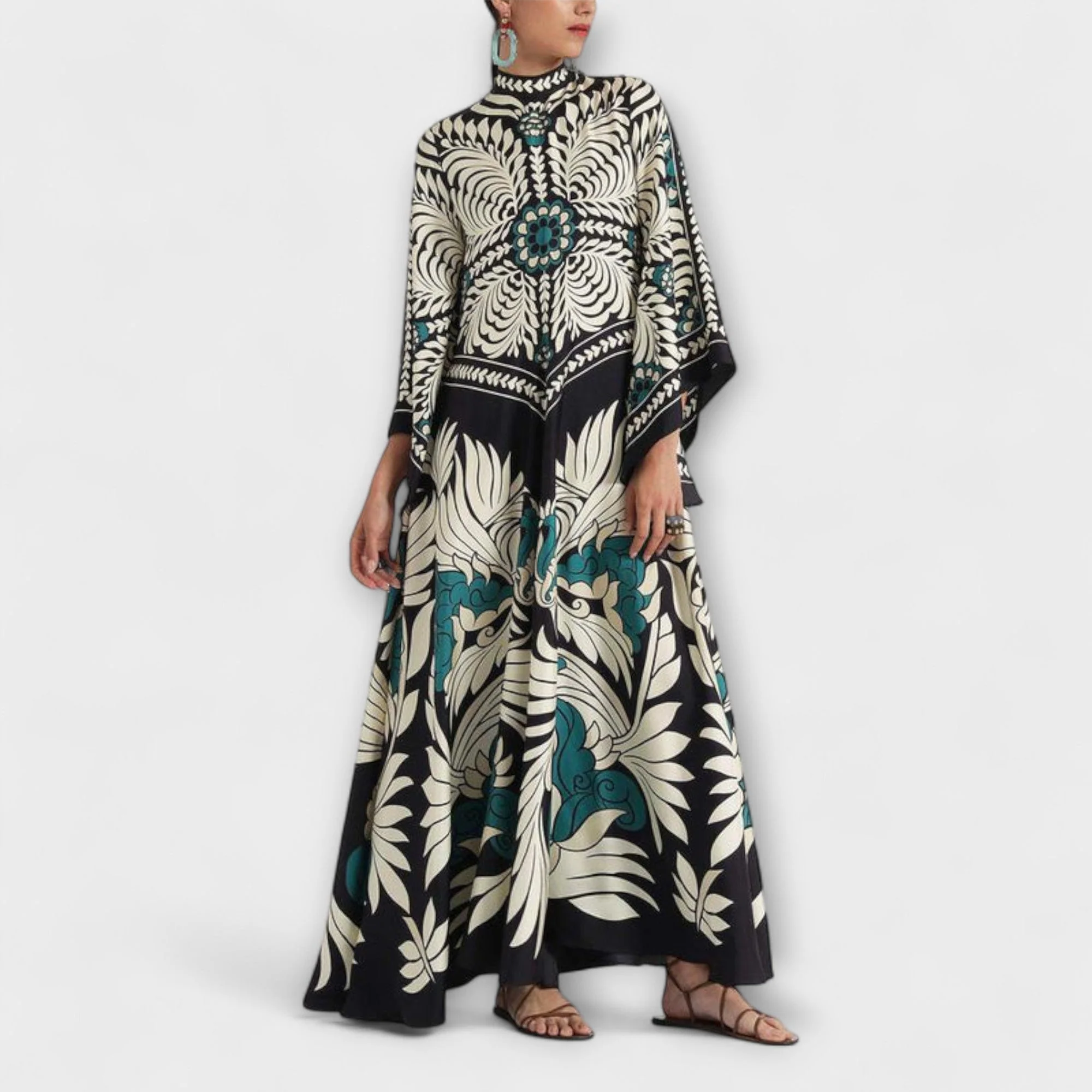Giselle - Stylish Floral Print Flowing Maxi Dress - Image 3