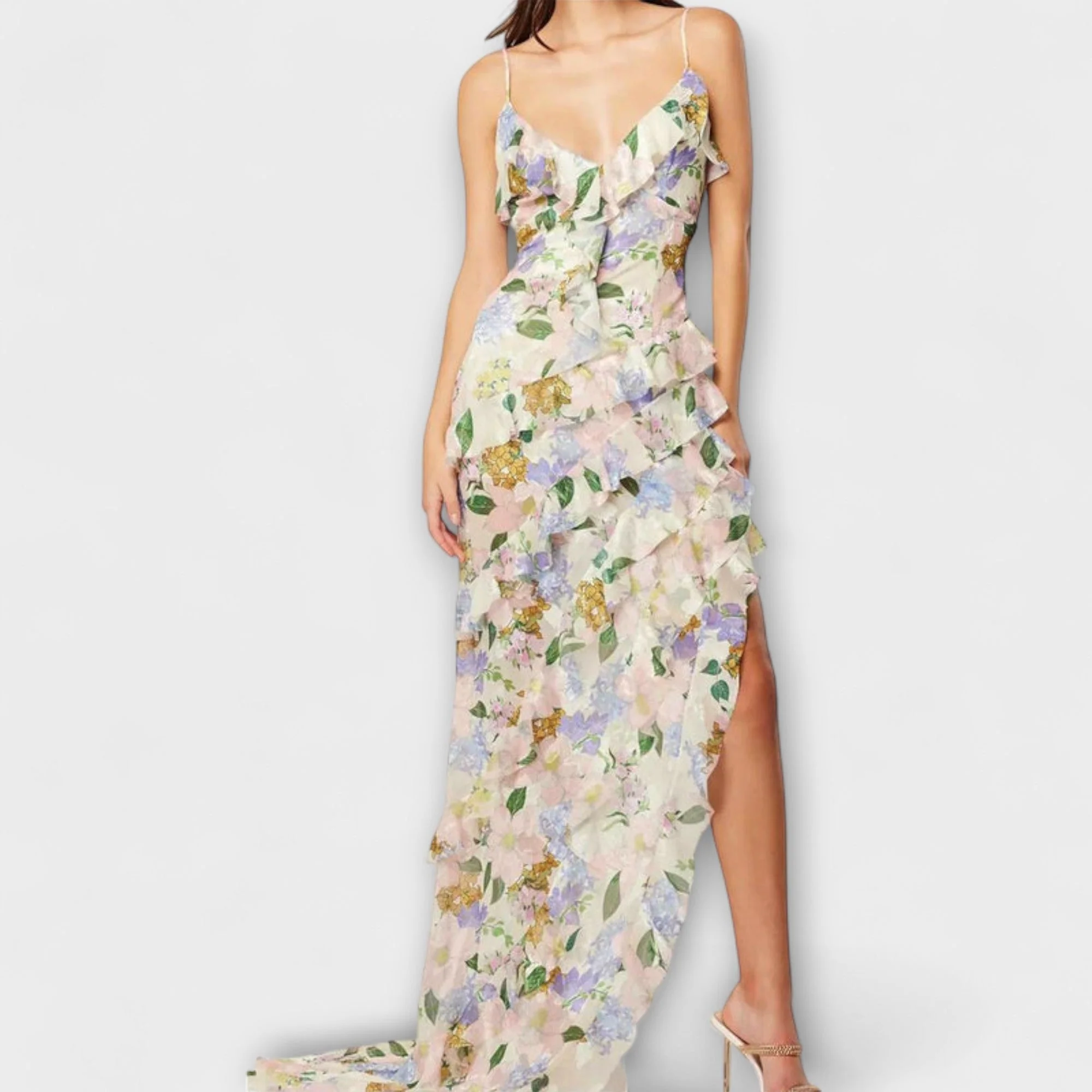 Indie - Ruffled Dress with Strap Print - Image 3