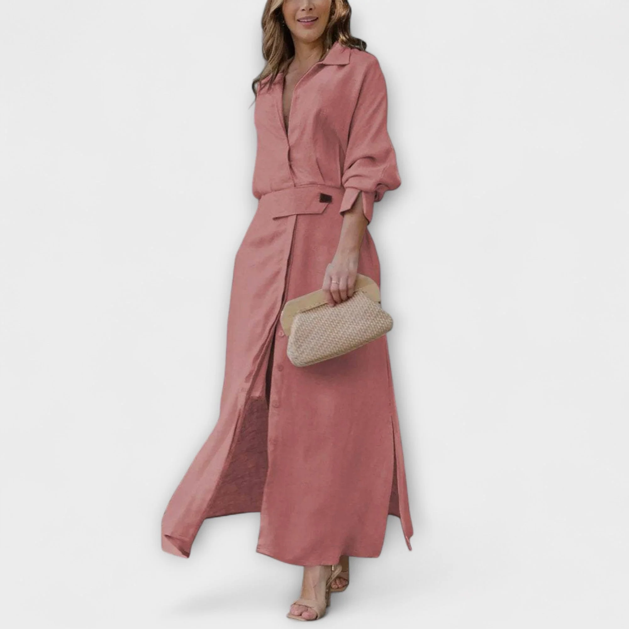 Jeanette - Maxi Dress with V-Neck - Image 2
