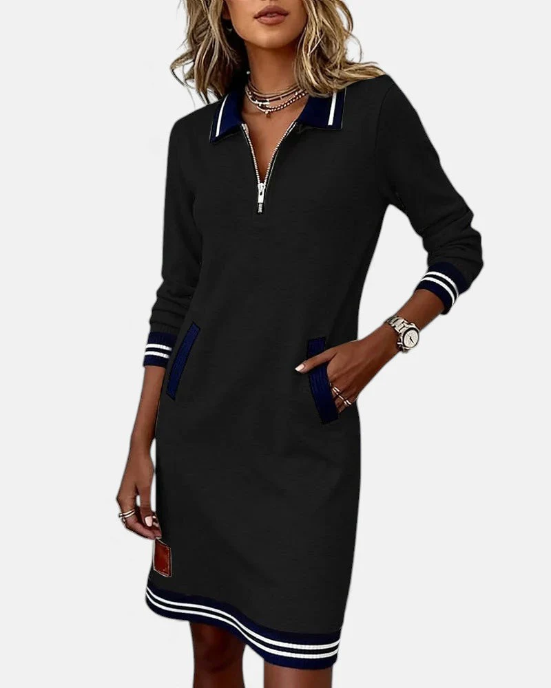 Jeanne | Chic Long-Sleeve Dress in Cotton - Image 11