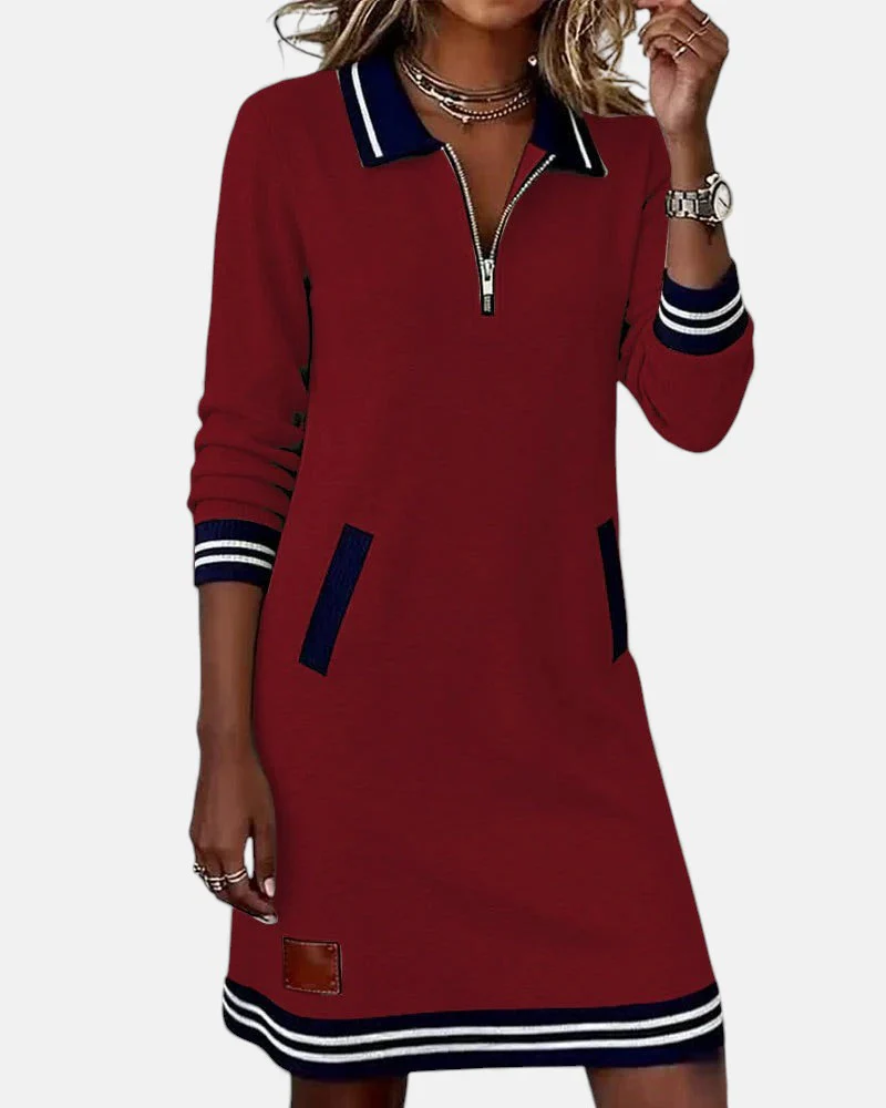 Jeanne | Chic Long-Sleeve Dress in Cotton - Image 12