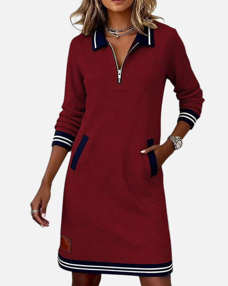 Jeanne | Chic Long-Sleeve Dress in Cotton - Image 13