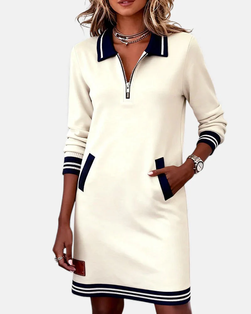 Jeanne | Chic Long-Sleeve Dress in Cotton - Image 3