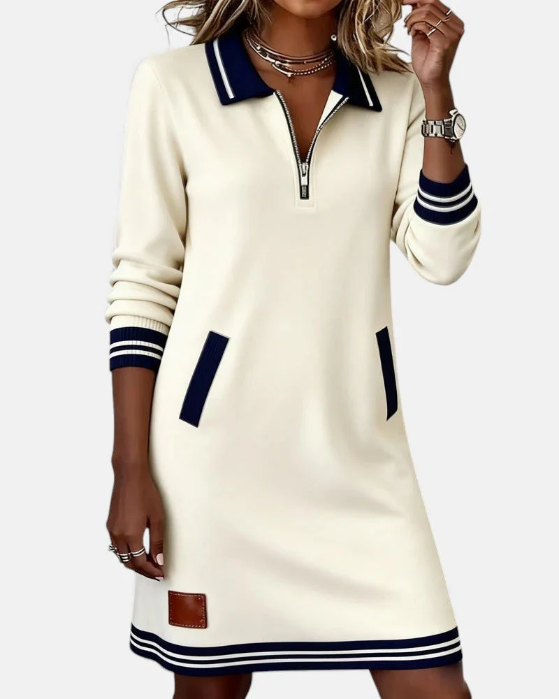 Jeanne | Chic Long-Sleeve Dress in Cotton - Image 4