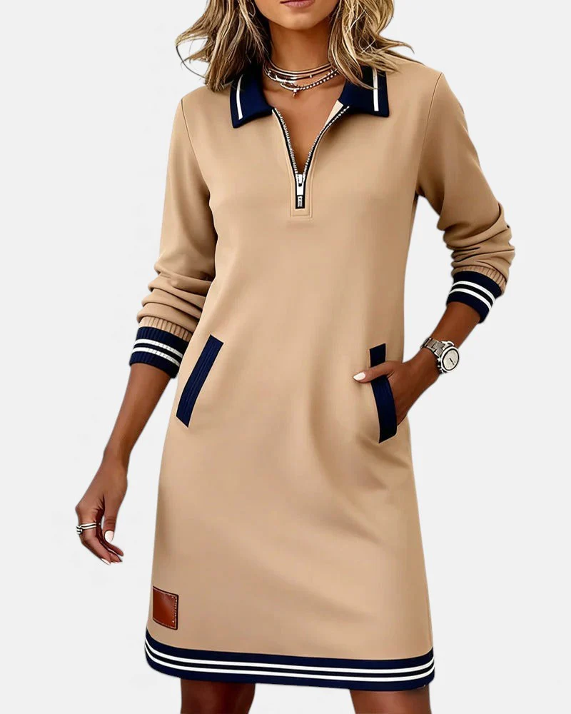 Jeanne | Chic Long-Sleeve Dress in Cotton - Image 6