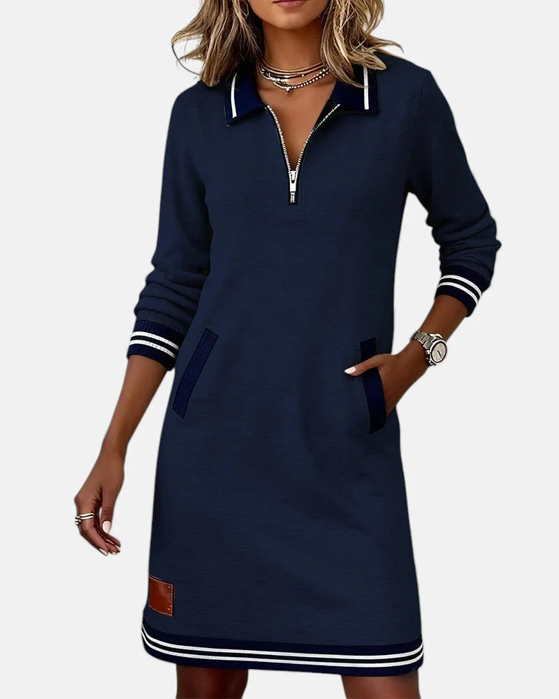 Jeanne | Chic Long-Sleeve Dress in Cotton - Image 8