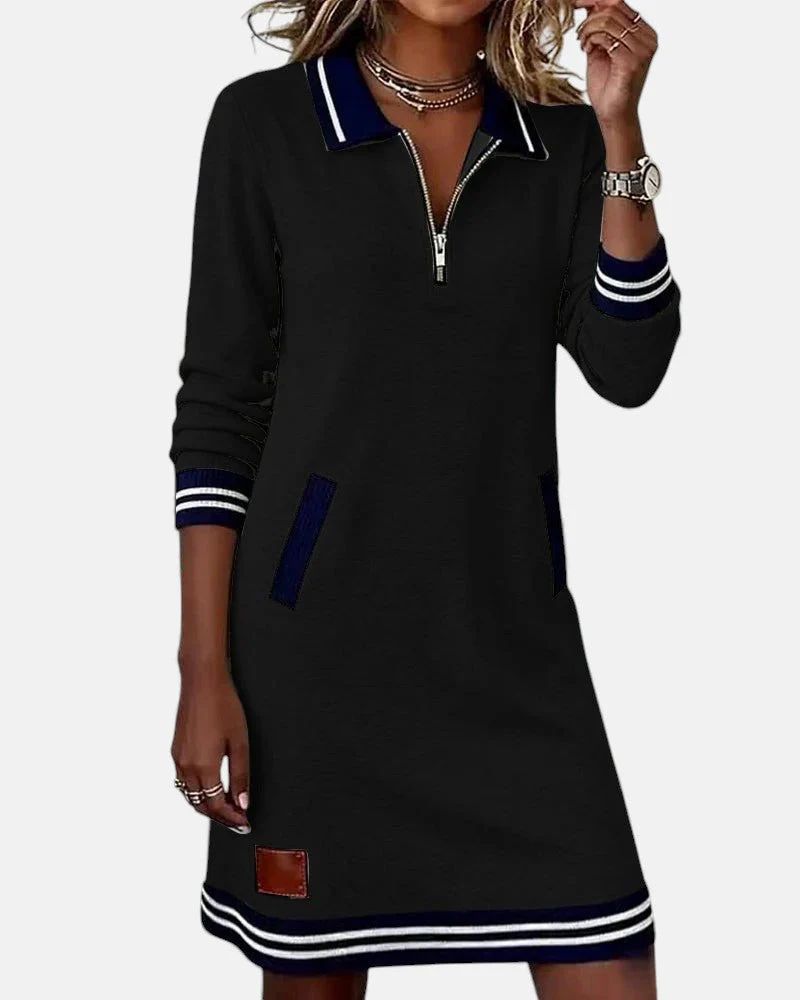 Jeanne | Chic Long-Sleeve Dress in Cotton - Image 9