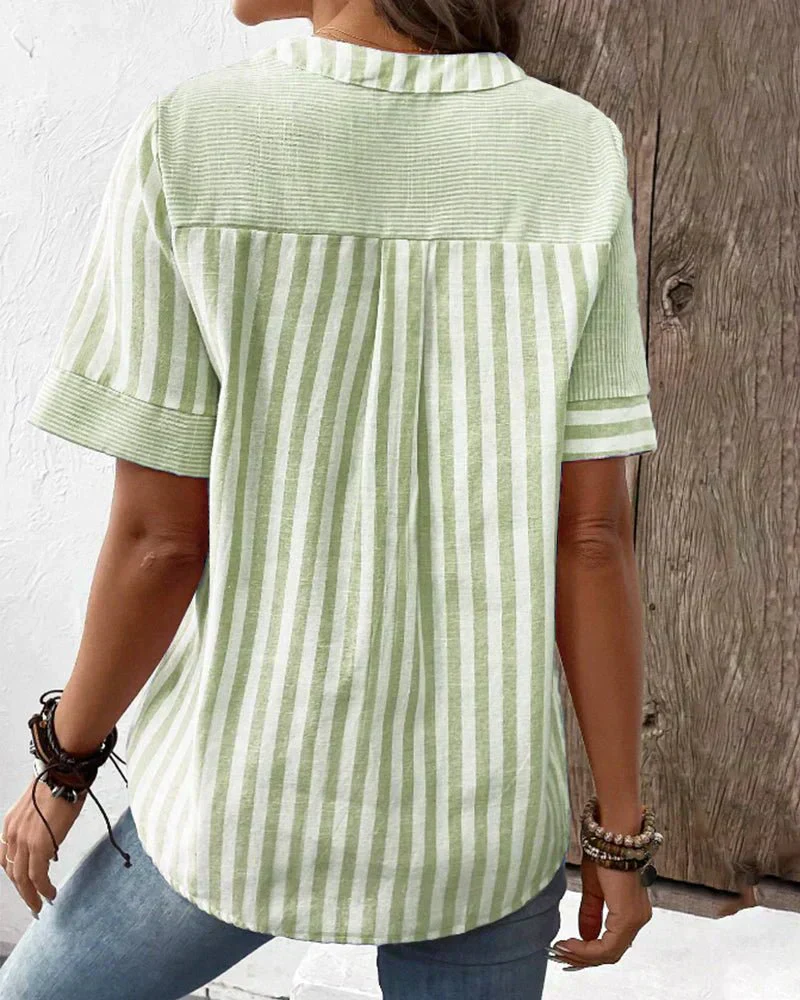 Lila | Soft Striped Blouse - Image 6