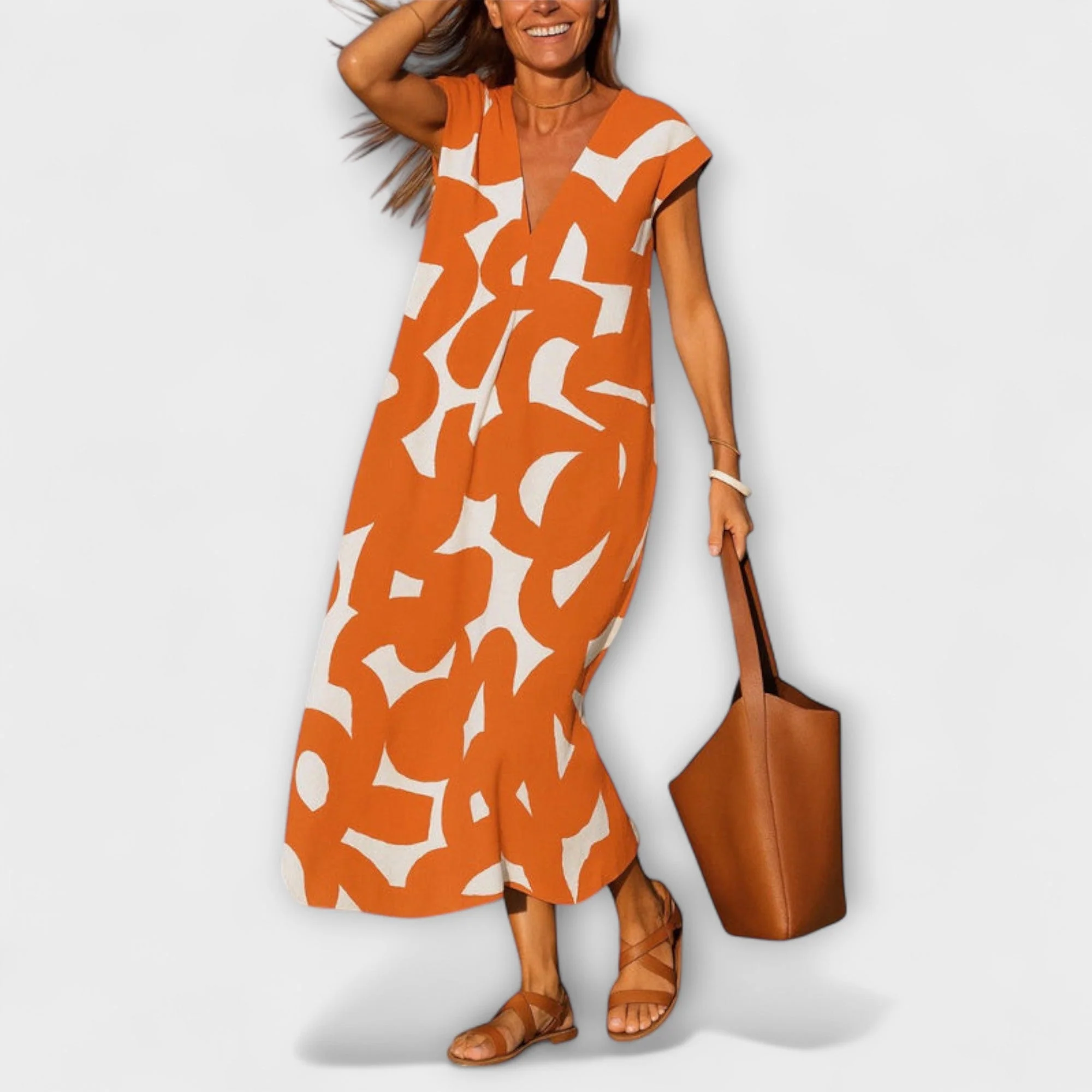 Linae – Lightweight Dress with V-Neck - Image 5