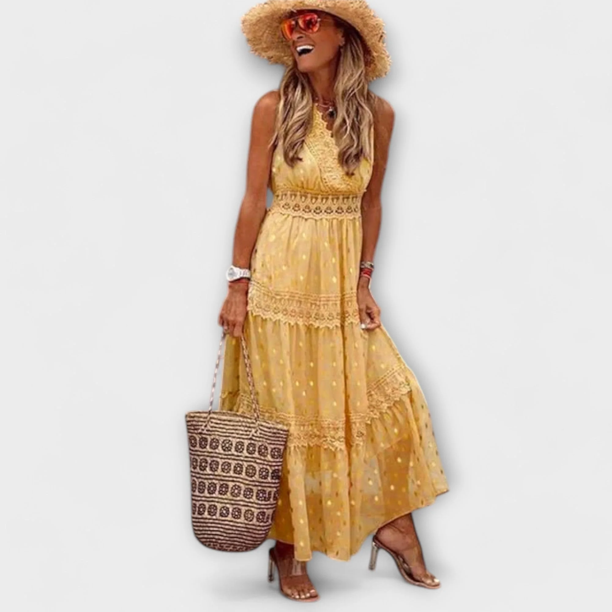 Lola - Maxi Dress with Boho Lace - Image 4