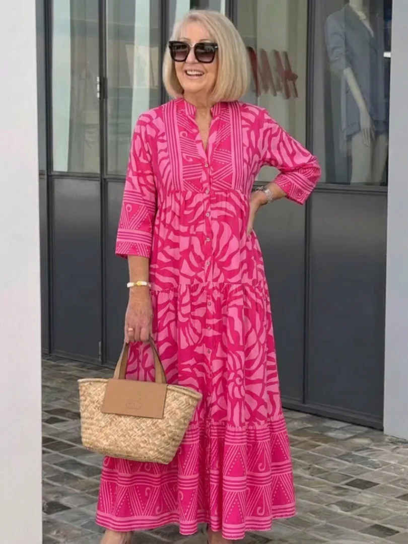 Marielle | Button Front Midi Dress - Image 8