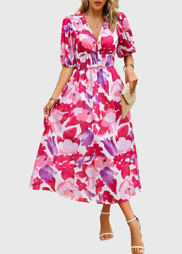 Merlin™ | Flattering Floral Midi Dress - Image 14