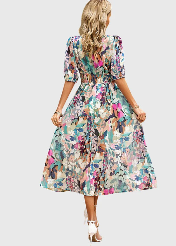 Merlin™ | Flattering Floral Midi Dress - Image 2