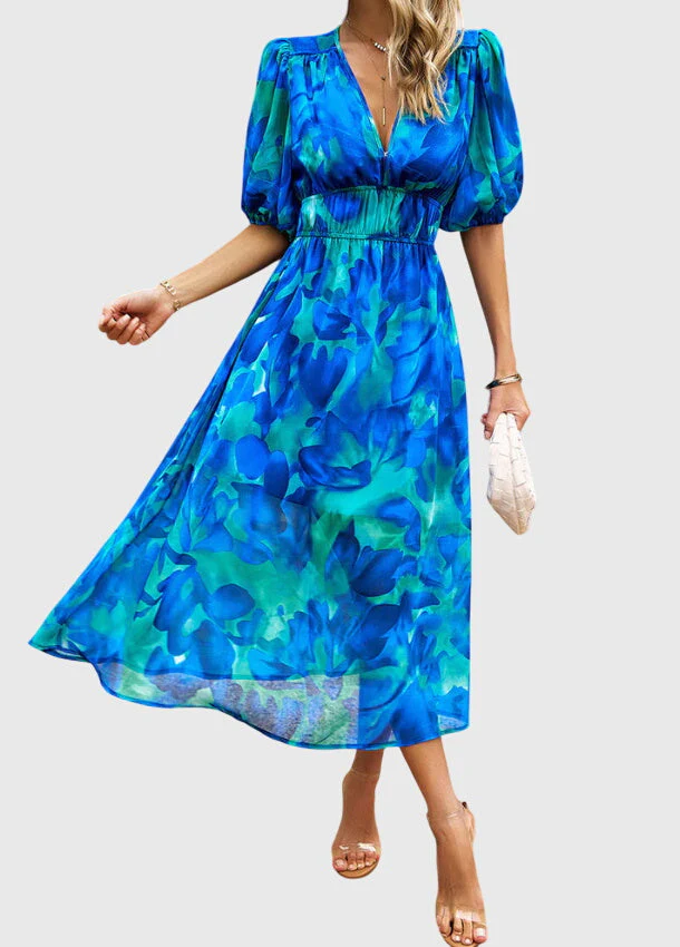 Merlin™ | Flattering Floral Midi Dress - Image 8