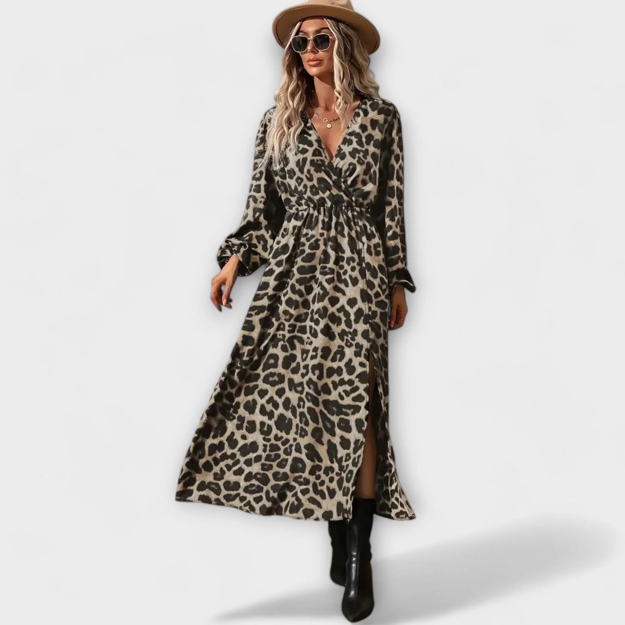 Natalie - Stylish Dress with Leopard Print - Image 2