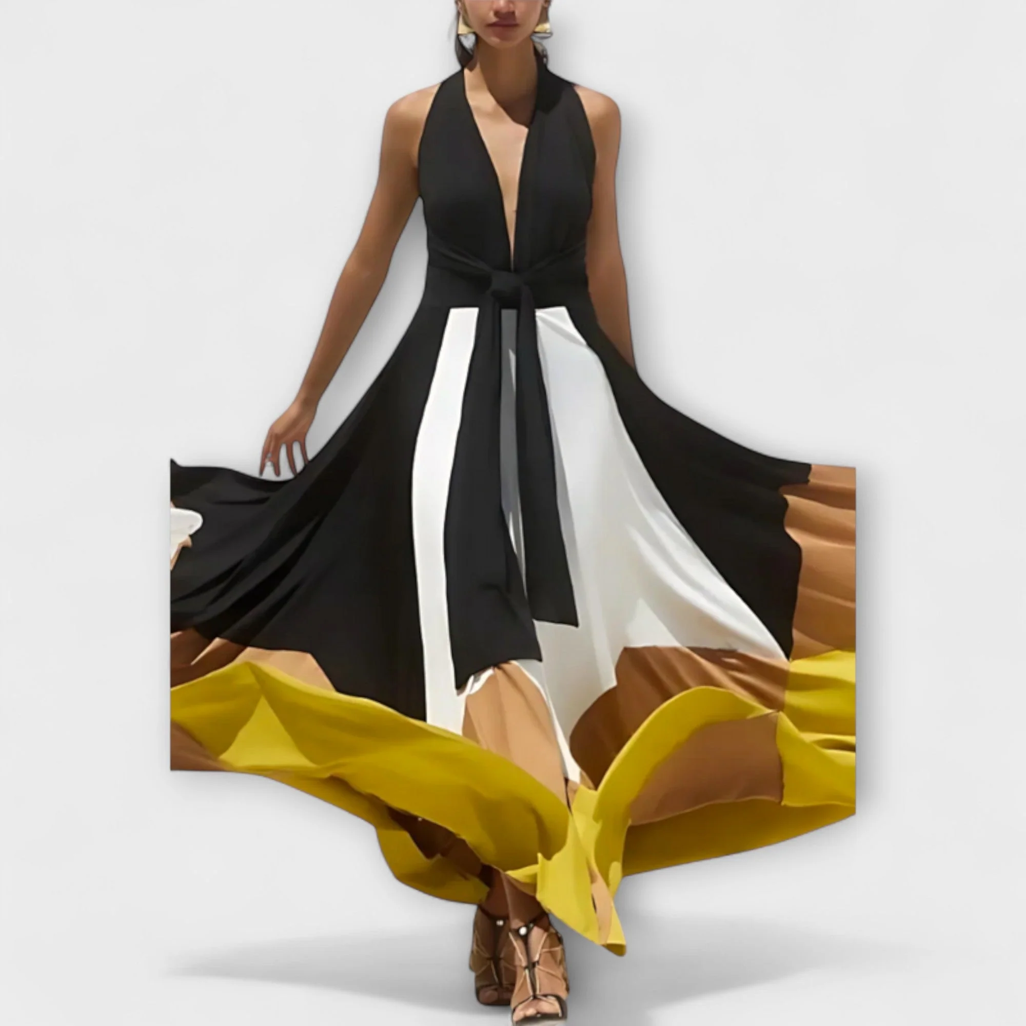 Nava - Long Dress with Open Back - Image 3
