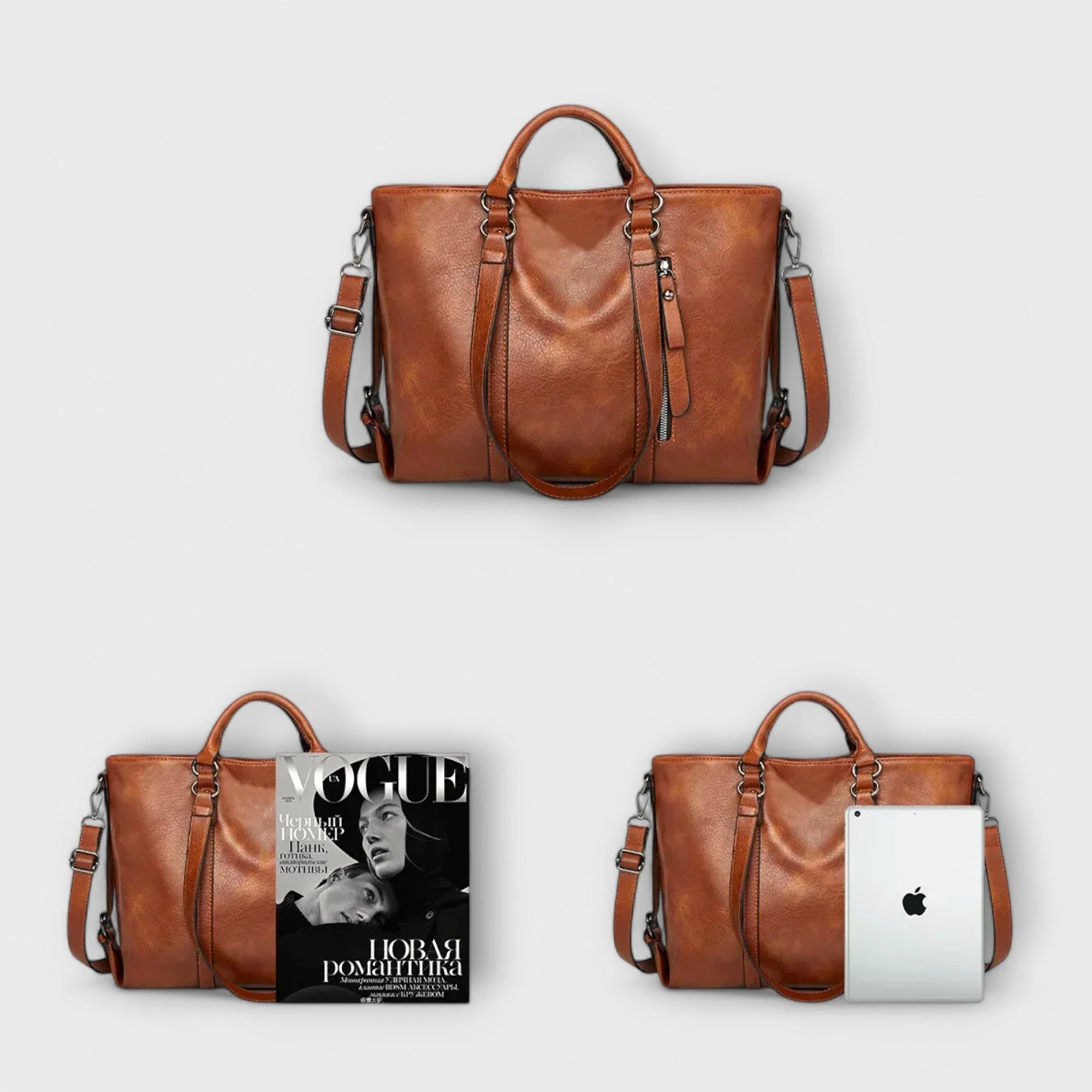 Olivia - Large Leather Bag - Image 6