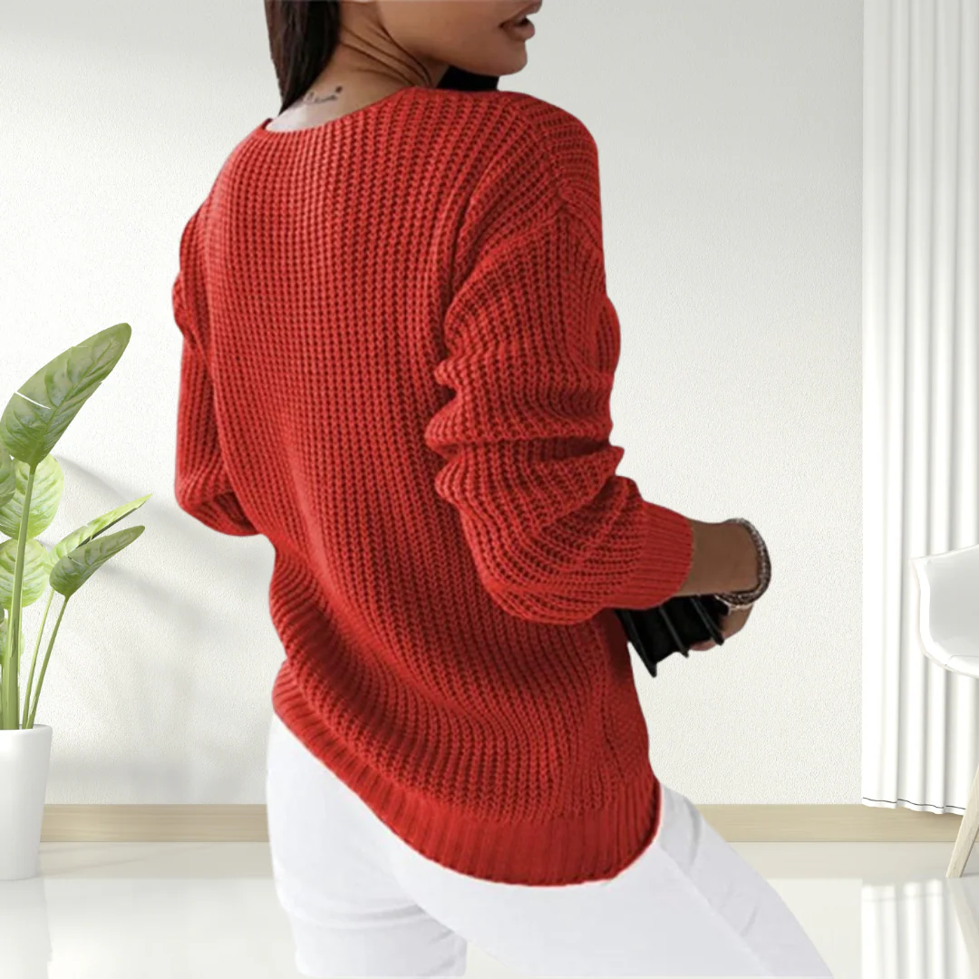 Oriana | Comfy V-Neck Sweater - Image 12