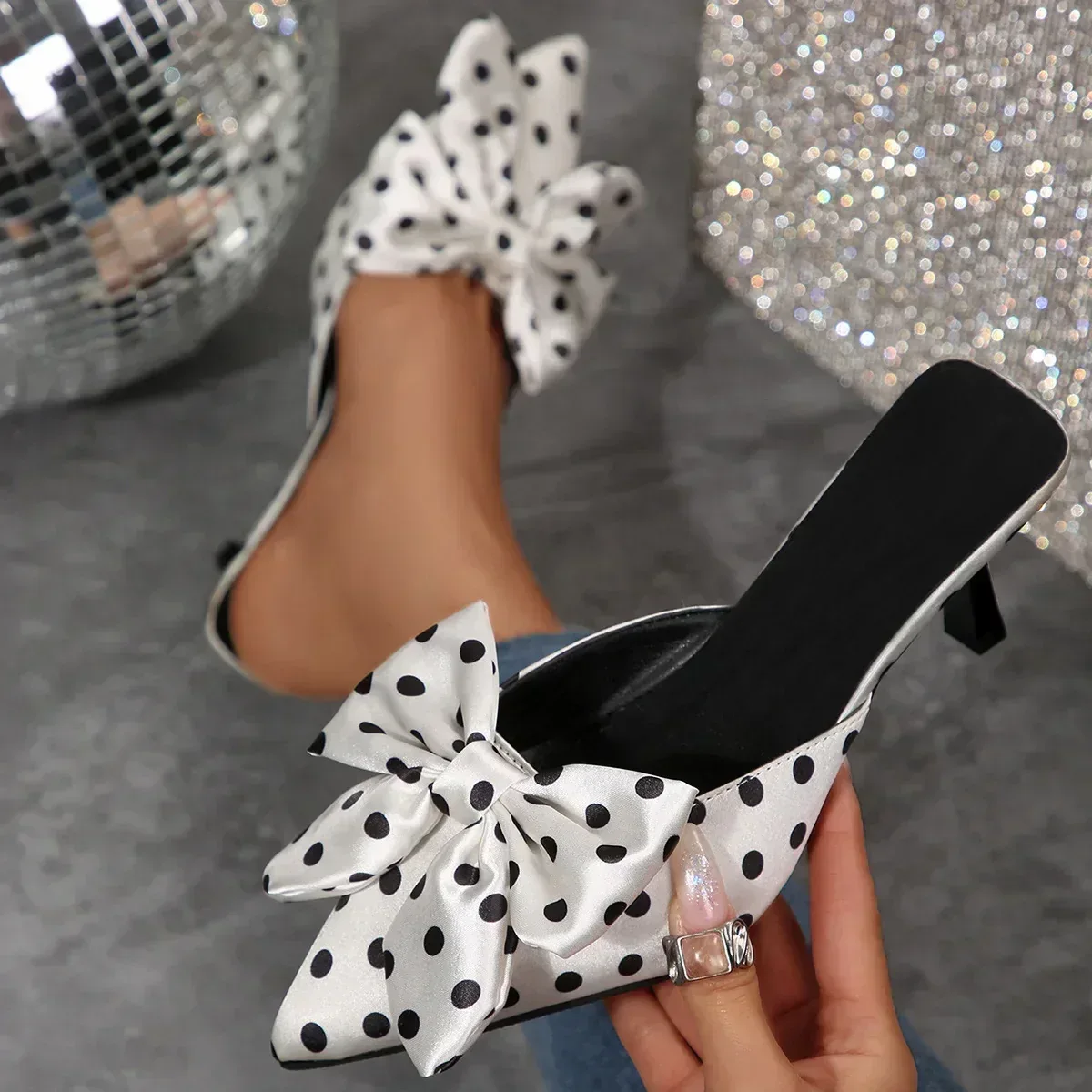 VIVIENNE POLKA-BOW HEELS - Image 9