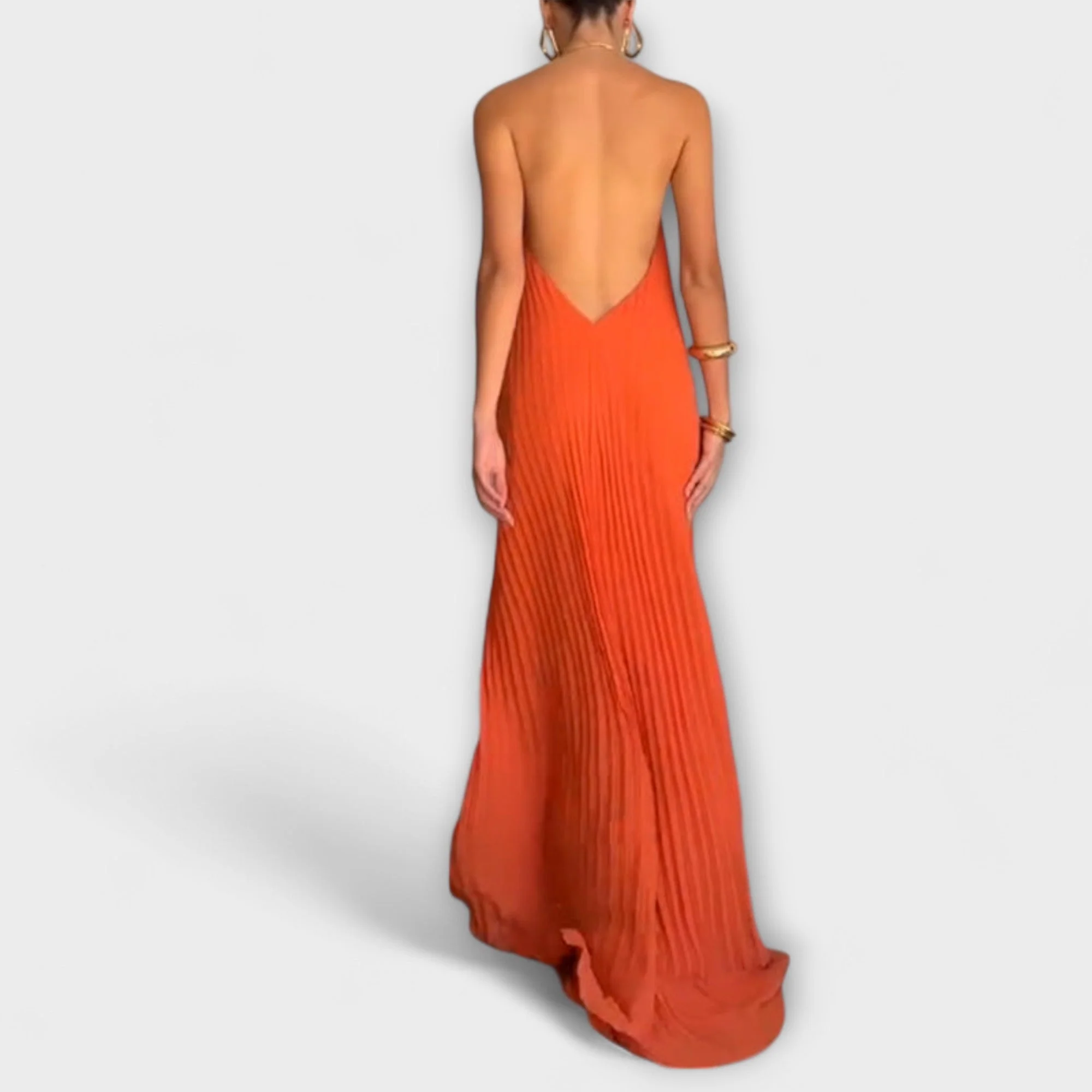 Poppy - Stylish Dress with Pleated Neckline - Image 4