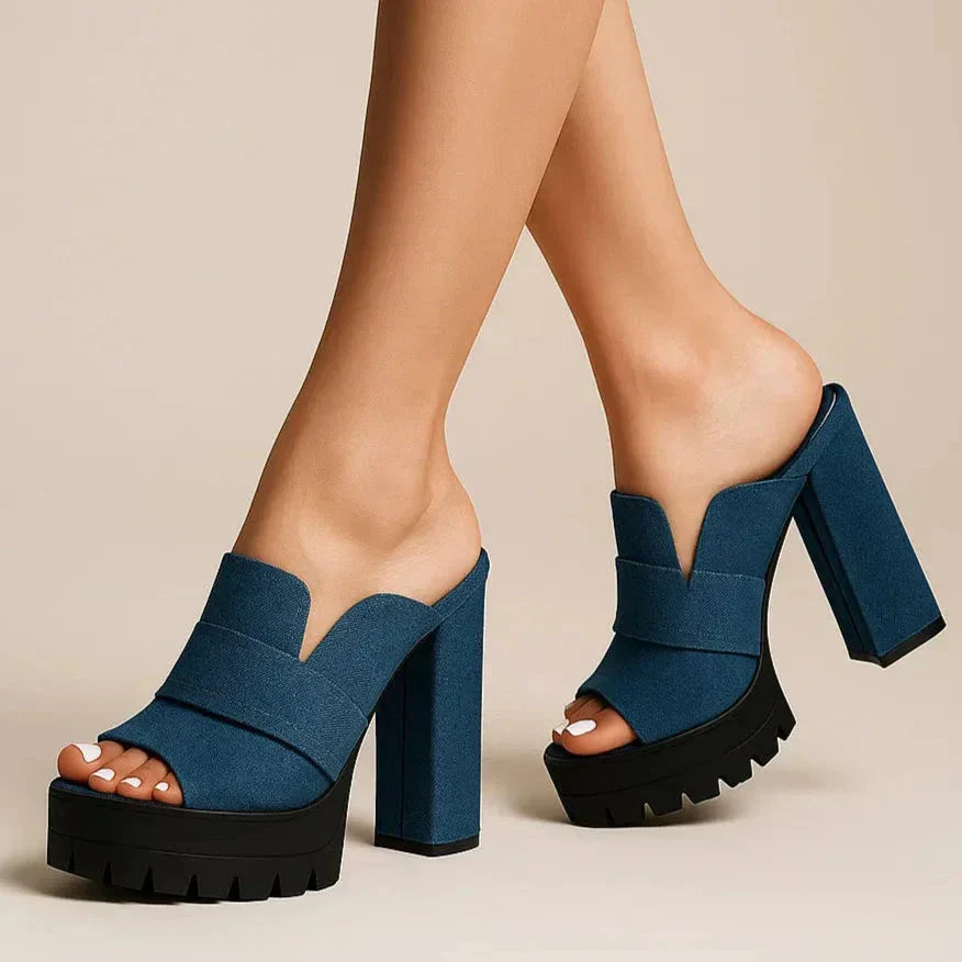 DELILAH DENIM HEELS - Image 7