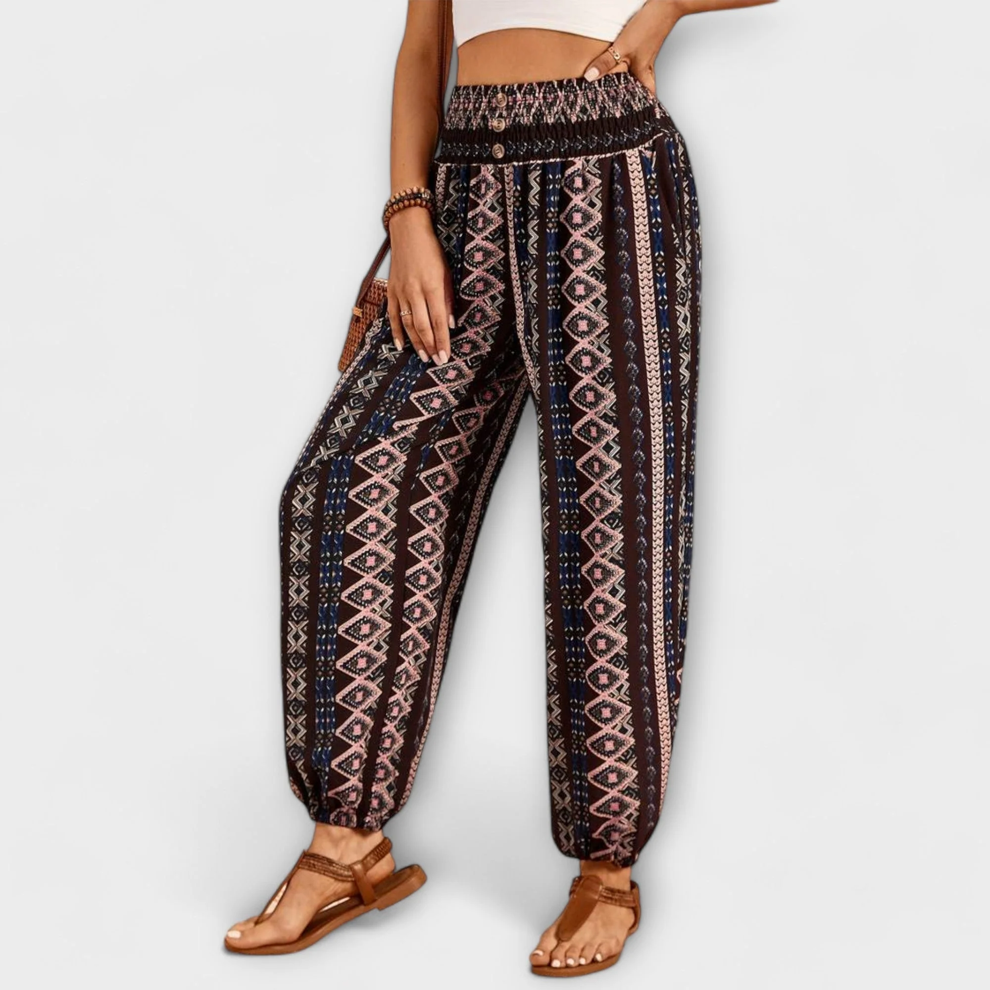 Scarlett - Pants with Ethnic Graphic - Image 9