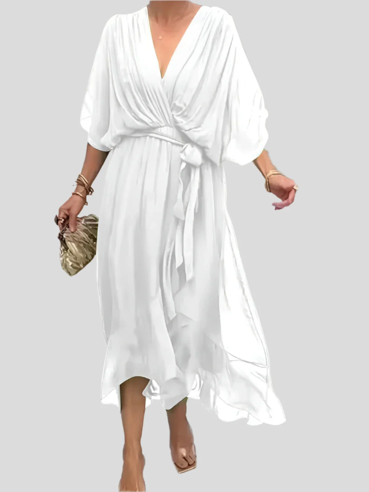 Gentle Tiered Ruffle Midi Dress - Image 10