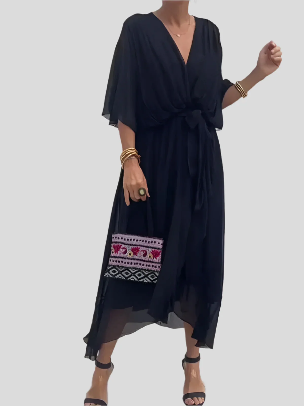 Gentle Tiered Ruffle Midi Dress - Image 11